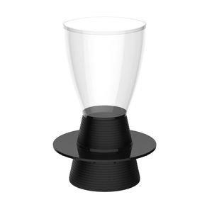 Banqueta Tinn Im In Area Externa e Interna Policarbonato Incolor e Preto 66,5 cm -Altura- Banqueta Tinn Im In Area Externa e Interna Policarbonato Incolor e Preto 66,5 cm -Altura-